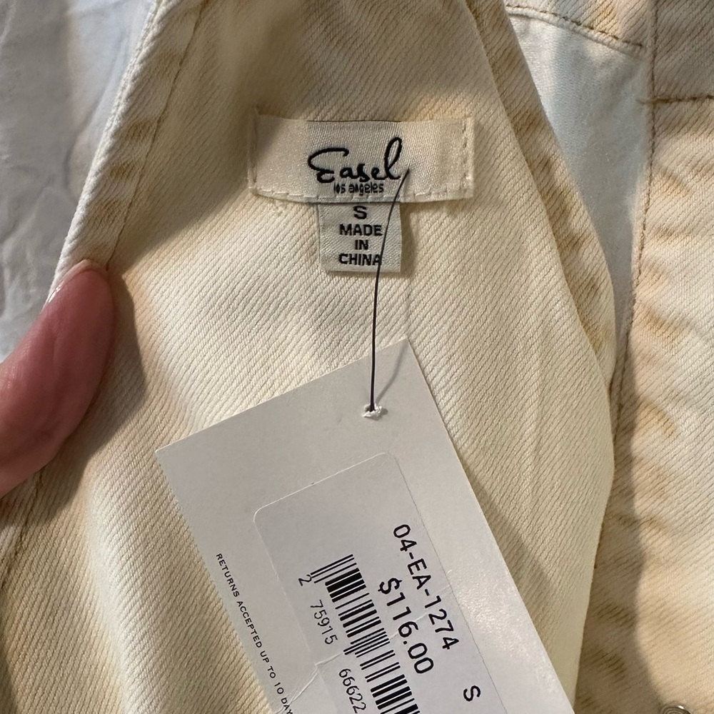 Easel Light Yellow Overalls - Picture 4 of 4
